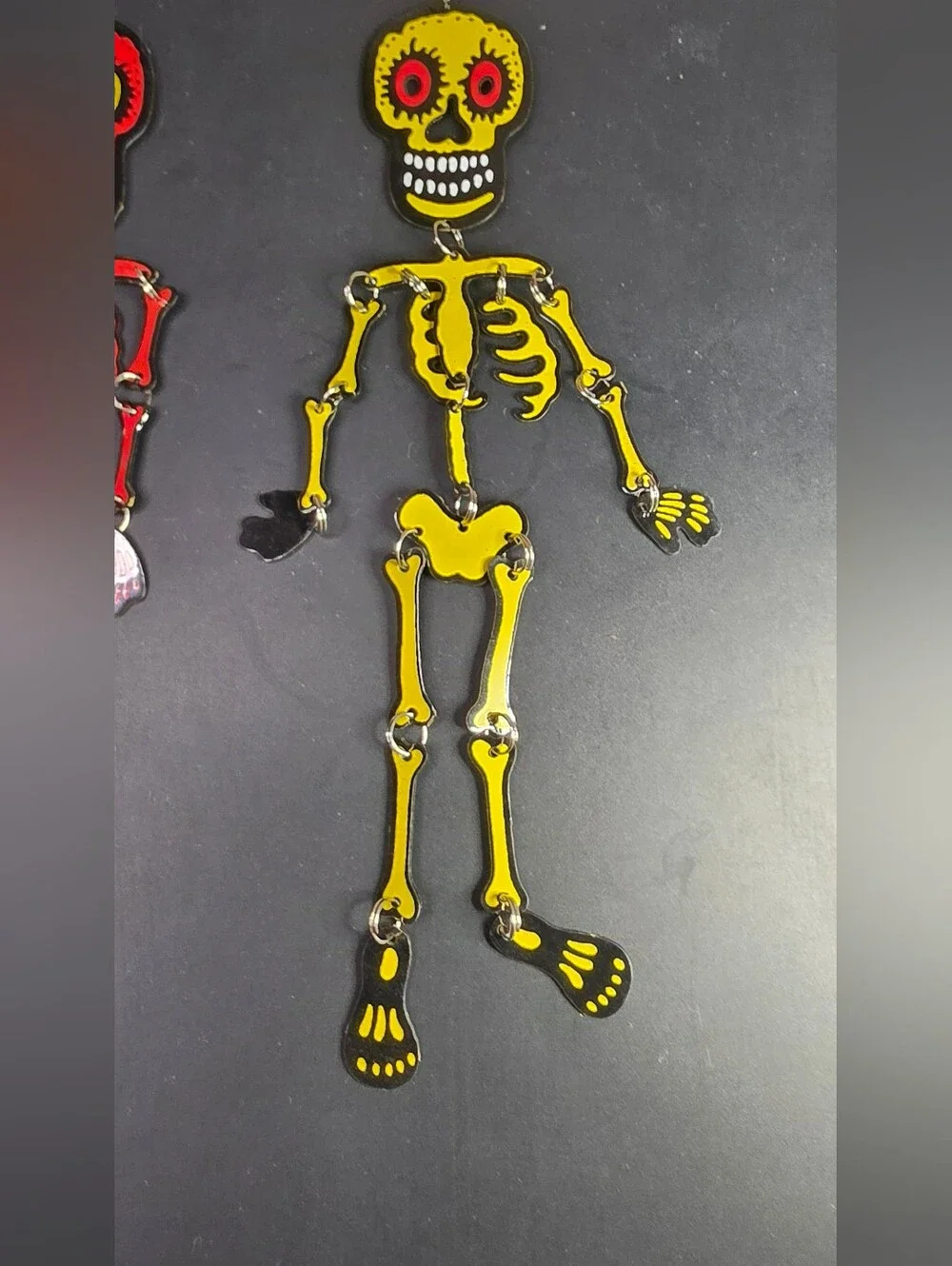 Vintage Dept 56 articulated Skeletons Set Of 2